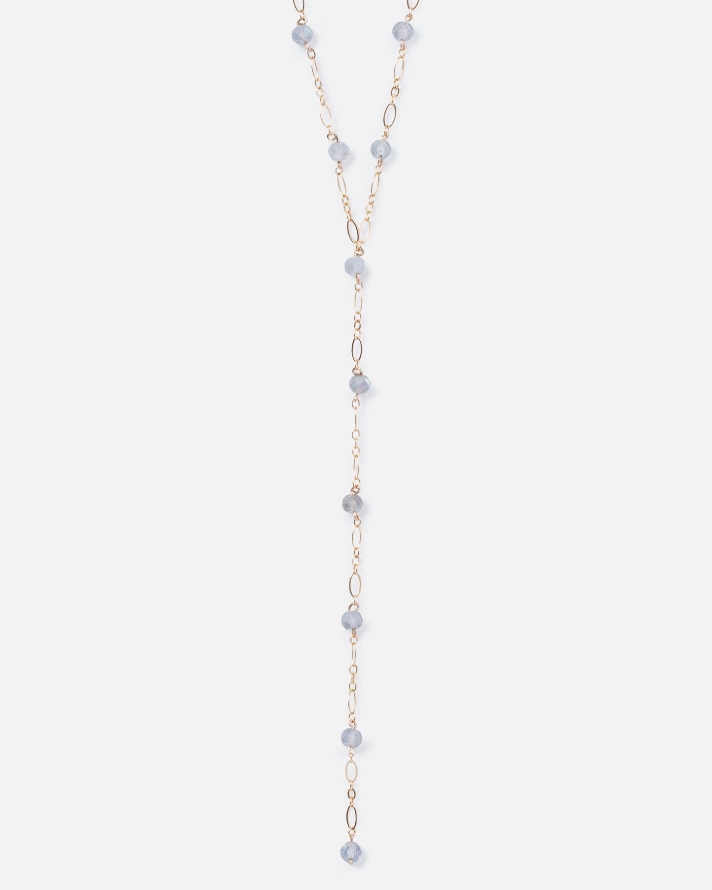 LABRADORITE 14K GOLD FILLED DROP NECKLACE
