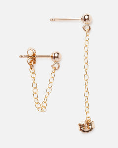 CABLE CHAIN 14K GOLD FILLED HUGGIE EARRINGS