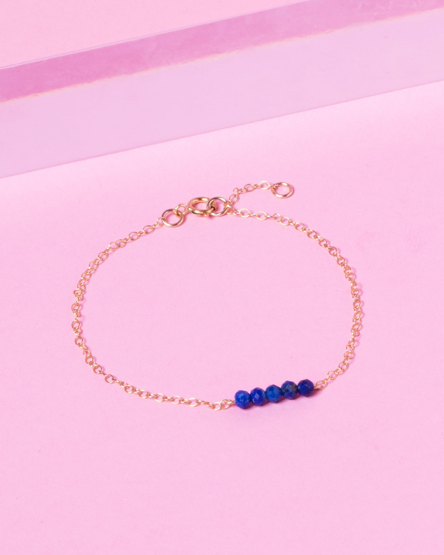 LAPIS CLUSTER 14K GOLD FILLED BRACELET