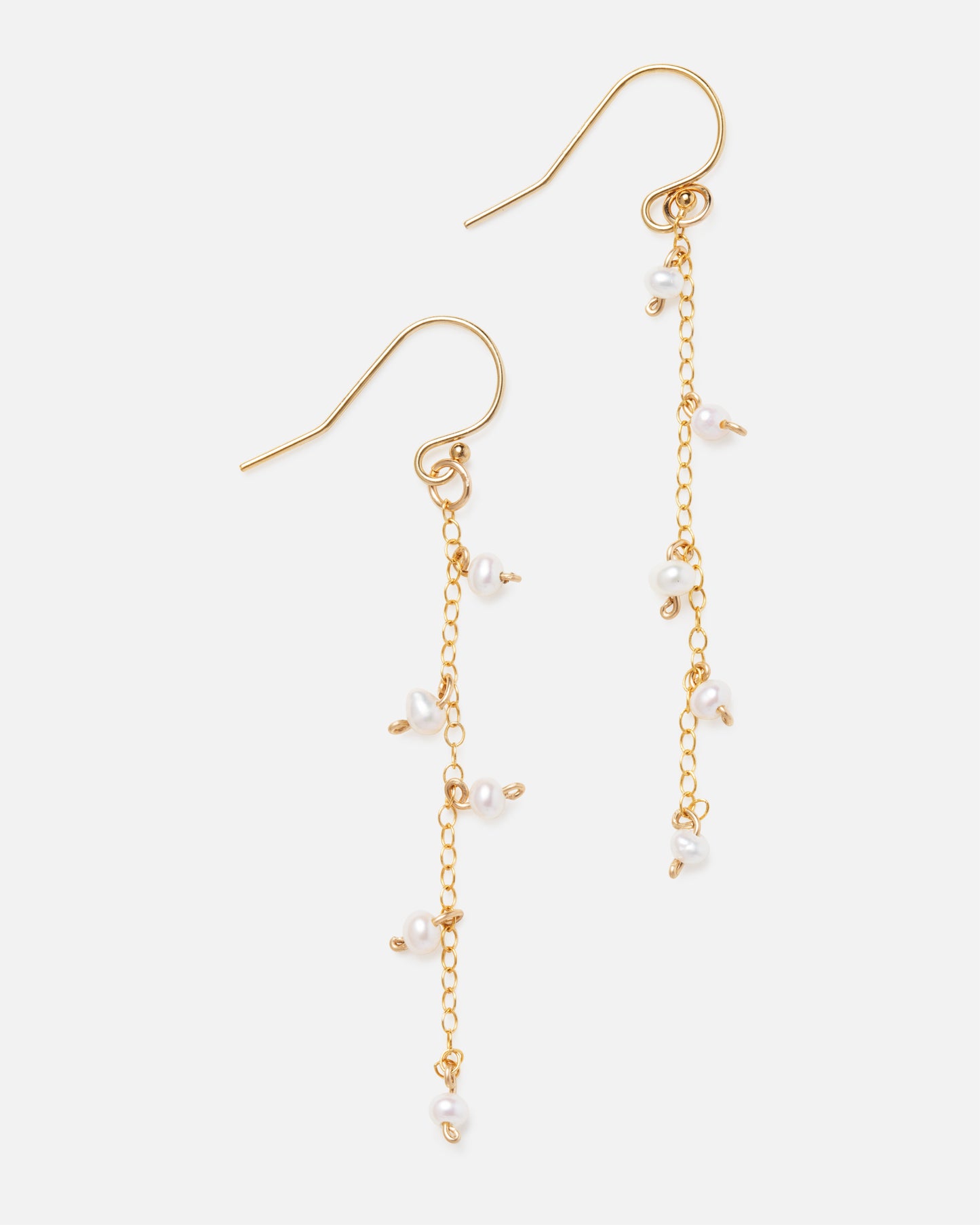 PEARL 14K GOLD FILLED DROP EARRINGS