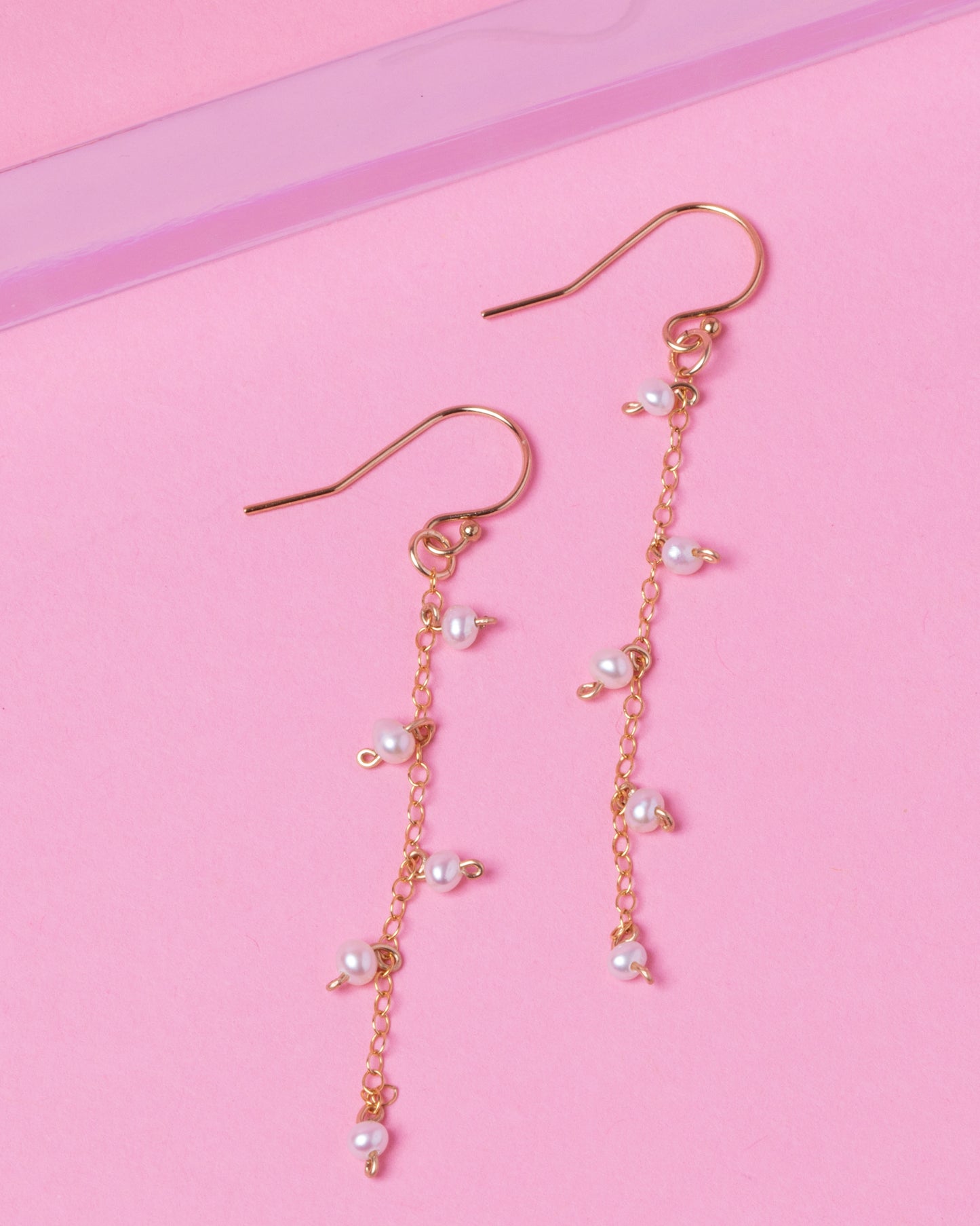 PEARL 14K GOLD FILLED DROP EARRINGS