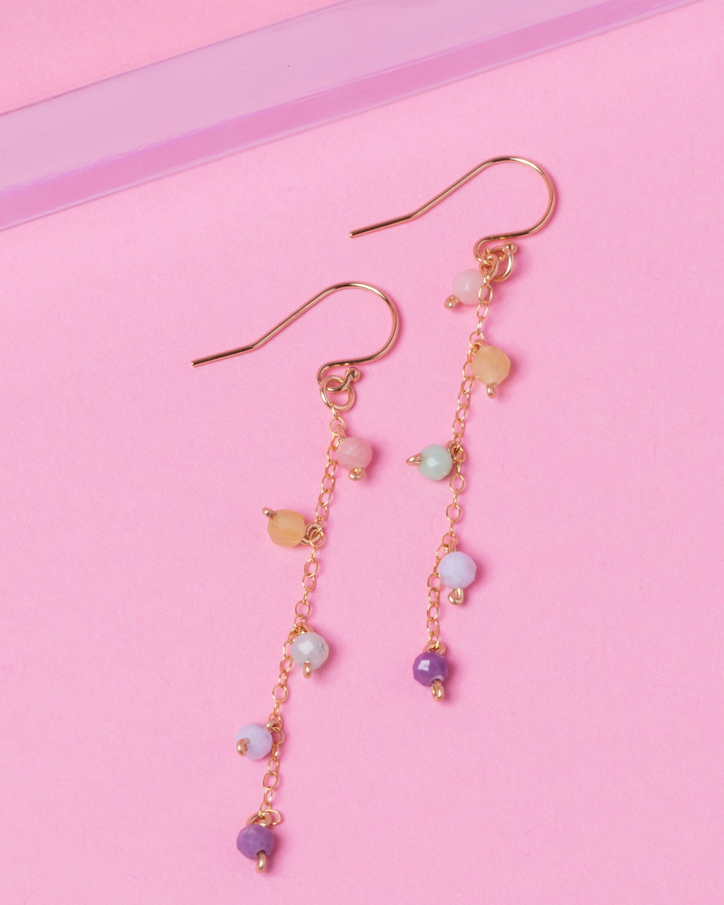 PASTEL 14K GOLD FILLED DROP EARRINGS