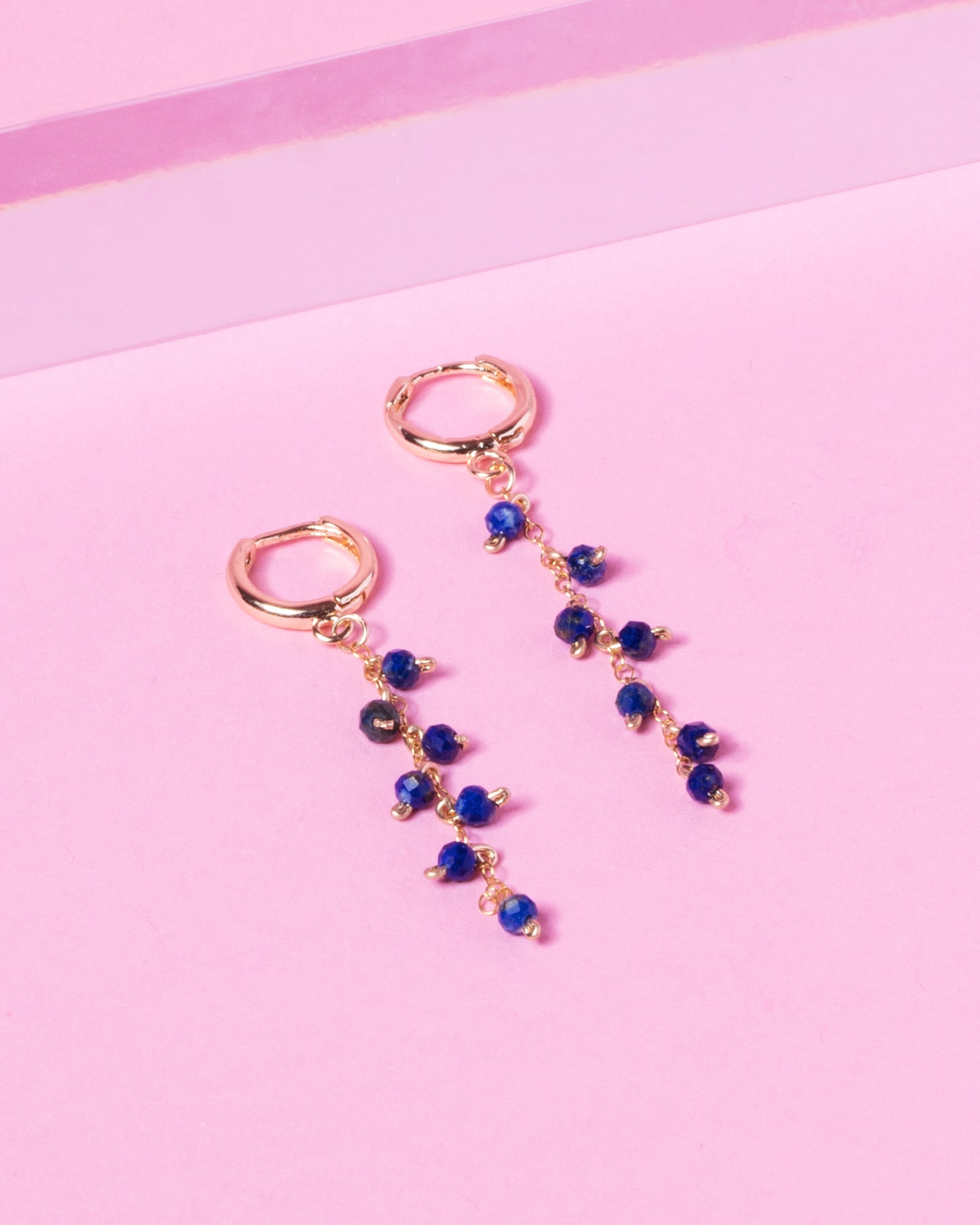 LAPIS MACALA 14K GOLD FILLED DROP EARRINGS