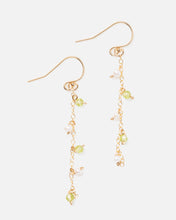 Load image into Gallery viewer, LEAH&#39;S PERIDOT AND PEARL 14K GOLD FILLED DROP EARRINGS