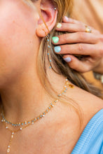 Load image into Gallery viewer, AQUAMARINE 14K GOLD FILLED DROP EARRINGS