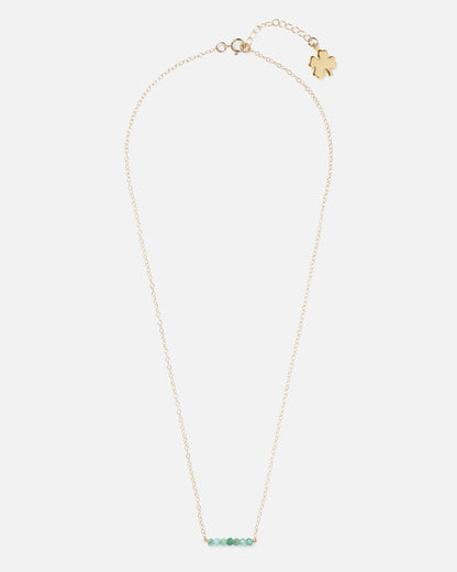 EMERALD CLUSTER 14K GOLD-FILLED NECKLACE