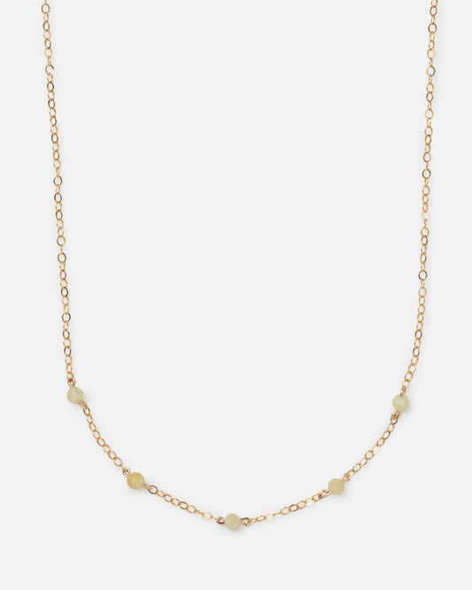 YELLOW OPAL LUCY 14K GOLD FILLED NECKLACE
