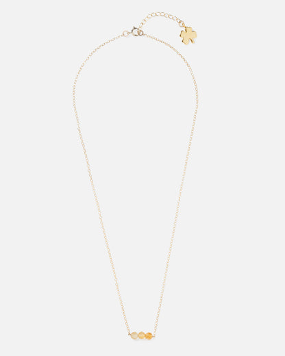 CITRINE CLUSTER 14K GOLD-FILLED NECKLACE