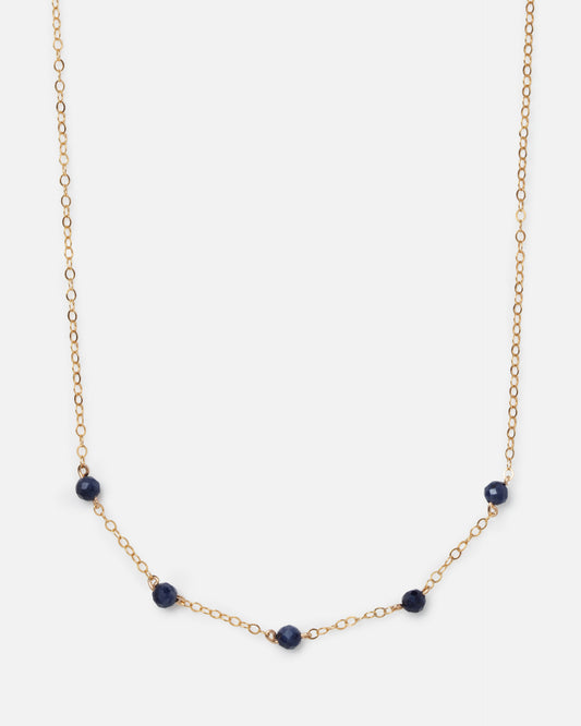 SAPPHIRE LUCY 14K GOLD FILLED NECKLACE