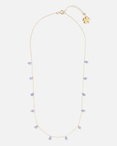 TANZANITE DAINTY 14K GOLD FILLED NECKLACE