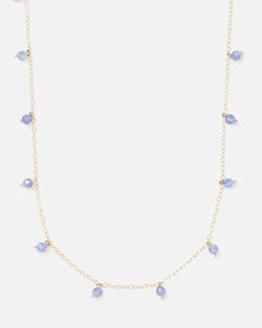 TANZANITE DAINTY 14K GOLD FILLED NECKLACE