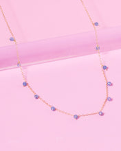 Load image into Gallery viewer, TANZANITE DAINTY 14K GOLD FILLED NECKLACE