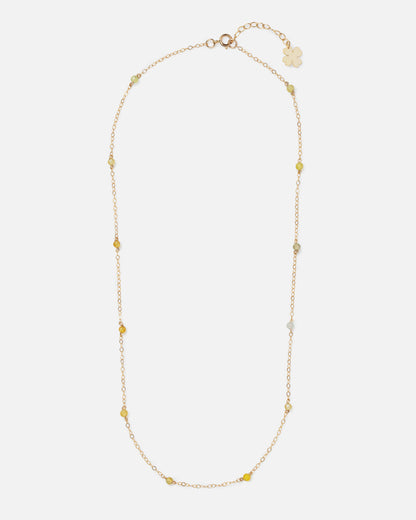YELLOW OPAL KATHY 14K GOLD FILLED NECKLACE