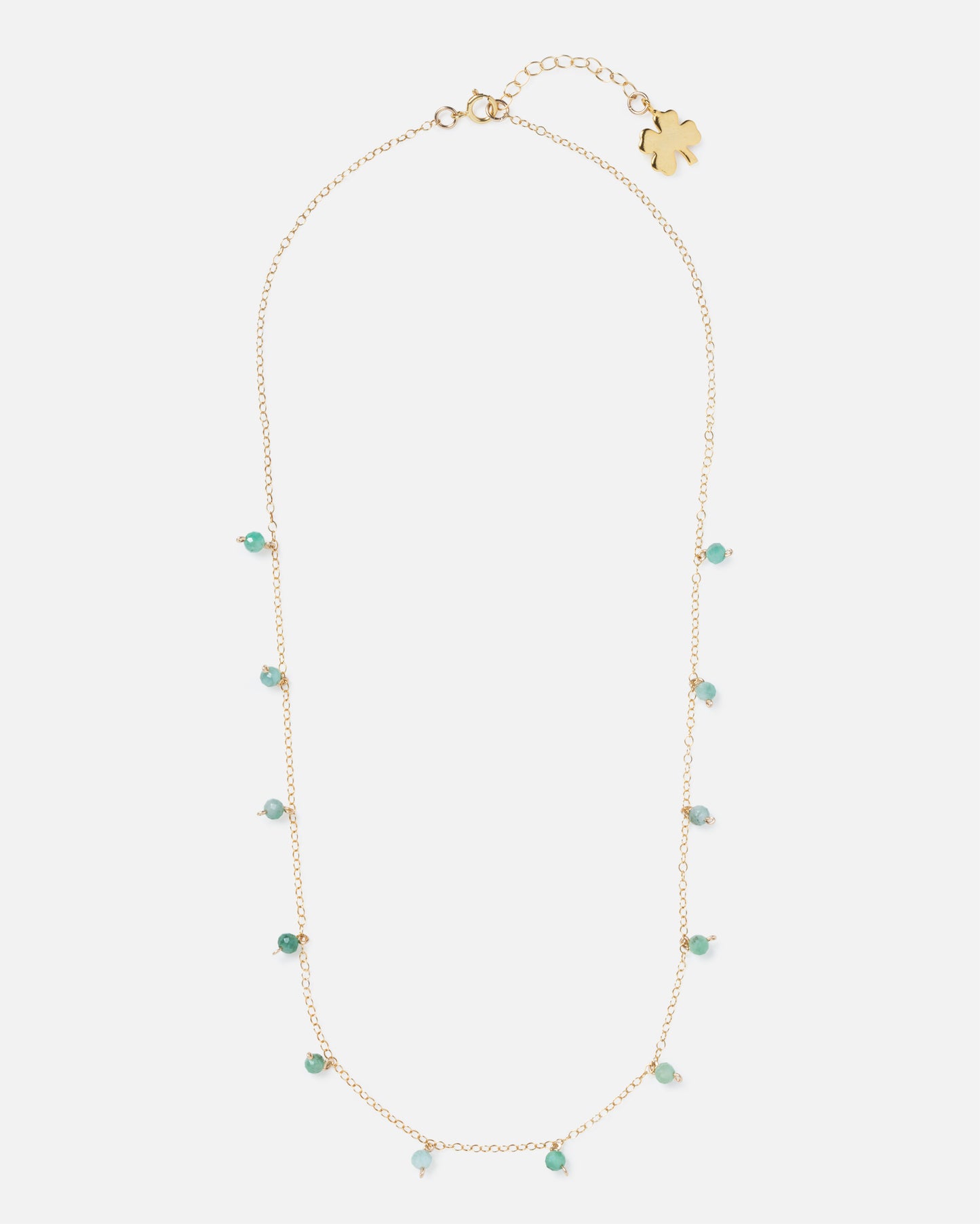EMERALD DAINTY 14K GOLD FILLED NECKLACE