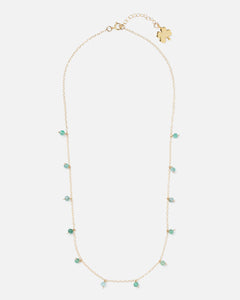 EMERALD DAINTY 14K GOLD FILLED NECKLACE