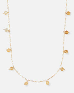 CITRINE DAINTY 14K GOLD FILLED NECKLACE