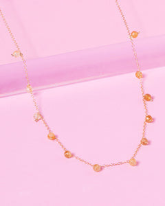 CITRINE DAINTY 14K GOLD FILLED NECKLACE