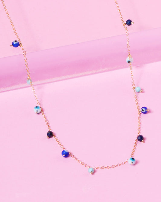 EVIL EYE DAINTY 14K GOLD FILLED NECKLACE