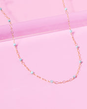 Load image into Gallery viewer, light blue bead necklace