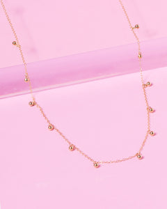 gold ball necklace