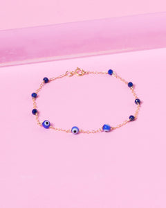 EVIL EYE 14K GOLD FILLED BRACELET