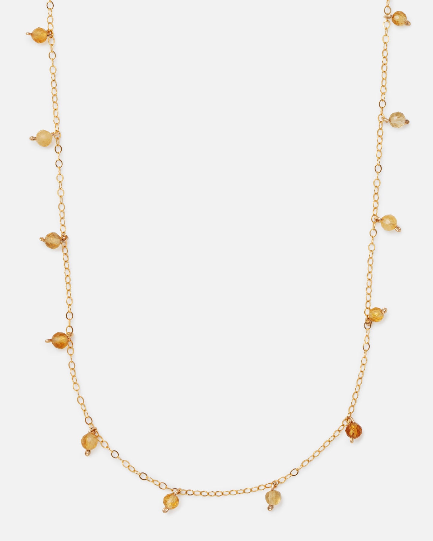 CITRINE DAINTY 14K GOLD FILLED NECKLACE