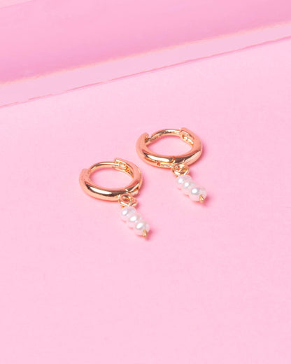 PEARL LEIGHTON 14K GOLD FILLED HUGGIE EARRINGS