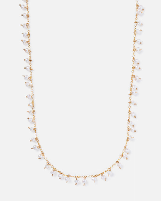 PEARL CONFETTI 14K GOLD FILLED SPRINKLED NECKLACE