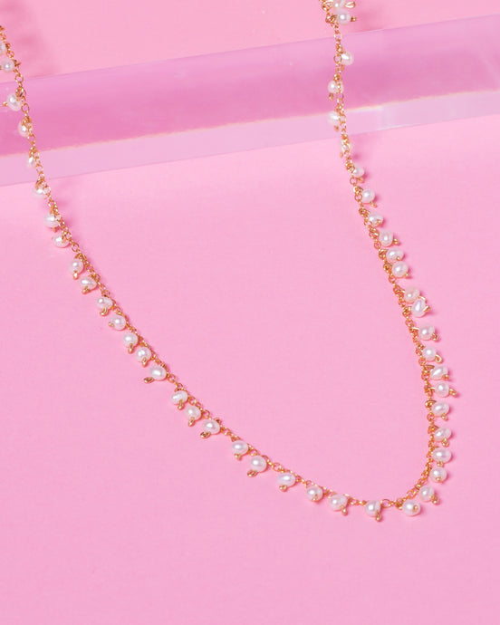 PEARL CONFETTI 14K GOLD FILLED SPRINKLED NECKLACE