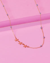 Load image into Gallery viewer, SHOOTING STAR AQUAMARINE 14K GOLD FILLED NECKLACE