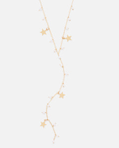 PEARL MADELINE 14K GOLD FILLED STARS DROP NECKLACE