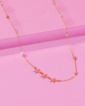Load image into Gallery viewer, SHOOTING STAR PINK OPAL 14K GOLD FILLED NECKLACE