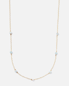 BLUE BERYL CARMELLA 14K GOLD FILLED NECKLACE