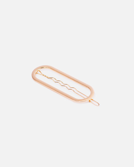 Gold Oval Hair Clip