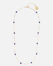 Load image into Gallery viewer, LAPIS BEADED 14K GOLD FILLED FANCY CHAIN