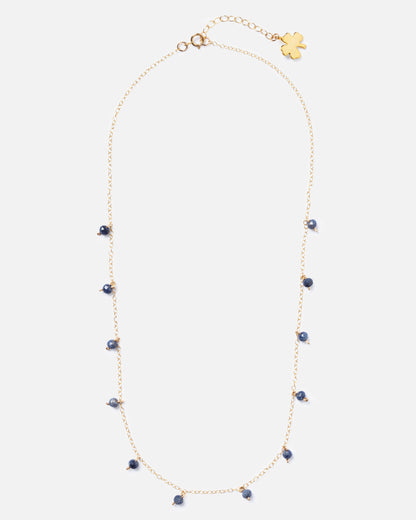 SAPPHIRE DAINTY 14K GOLD FILLED NECKLACE