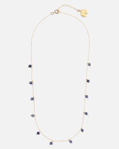 SAPPHIRE DAINTY 14K GOLD FILLED NECKLACE