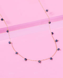 SAPPHIRE DAINTY 14K GOLD FILLED NECKLACE