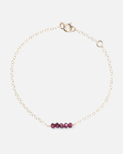 Load image into Gallery viewer, GARNET CLUSTER 14K GOLD FILLED BRACELET