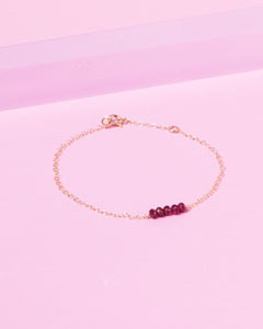 GARNET CLUSTER 14K GOLD FILLED BRACELET