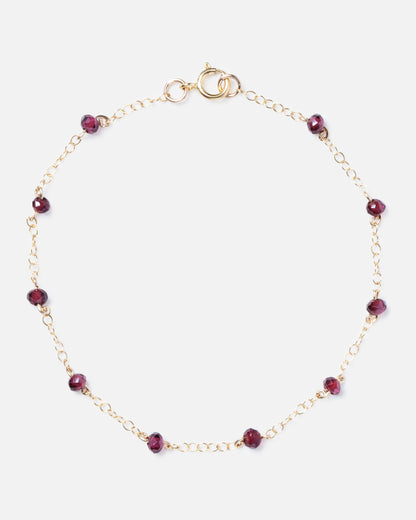 GARNET CONSTELLATION 14K GOLD FILLED BRACELET
