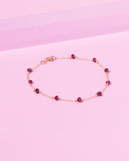 GARNET CONSTELLATION 14K GOLD FILLED BRACELET