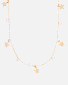PEARL MABEL 14K GOLD FILLED STARS NECKLACE