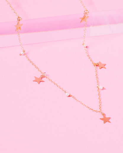 PEARL MABEL 14K GOLD FILLED STARS NECKLACE