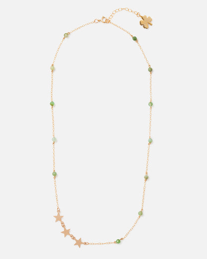 SHOOTING STAR GREEN OPAL 14K GOLD FILLED NECKLACE