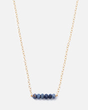 Load image into Gallery viewer, SAPPHIRE CLUSTER 14K GOLD FILLED NECKLACE