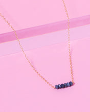 Load image into Gallery viewer, SAPPHIRE CLUSTER 14K GOLD FILLED NECKLACE