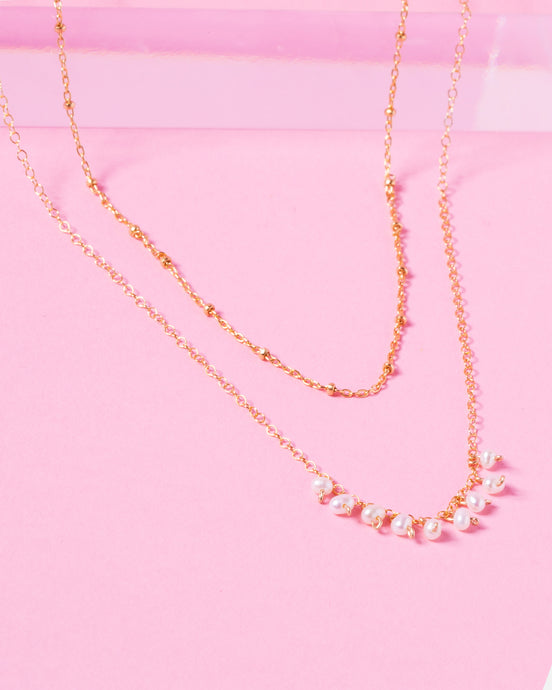 PEARL ELOISE 14K GOLD FILLED DOTTED CHAIN NECKLACE