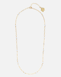BLUE LACE AGATE BEADED 14K GOLD FILLED FANCY CHAIN