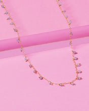 Load image into Gallery viewer, AQUAMARINE SPRINKLES 14K GOLD FILLED NECKLACE